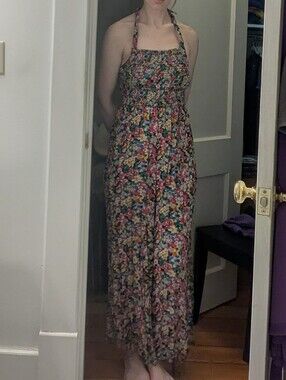 Urban Outfitters Multicolor Floral Halter Jumpsuit